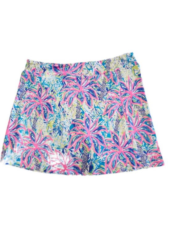 Lulu-B Pants - Lulu-B Floral Pink & Blue Women's Skort XL